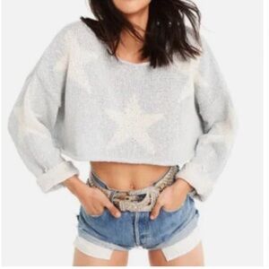 Wildfox Star-Crossed Star Crop Sweater